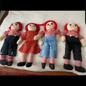 4 - 3 FOOT TALL- VINTAGE RAGGEDY ANN DOLLS